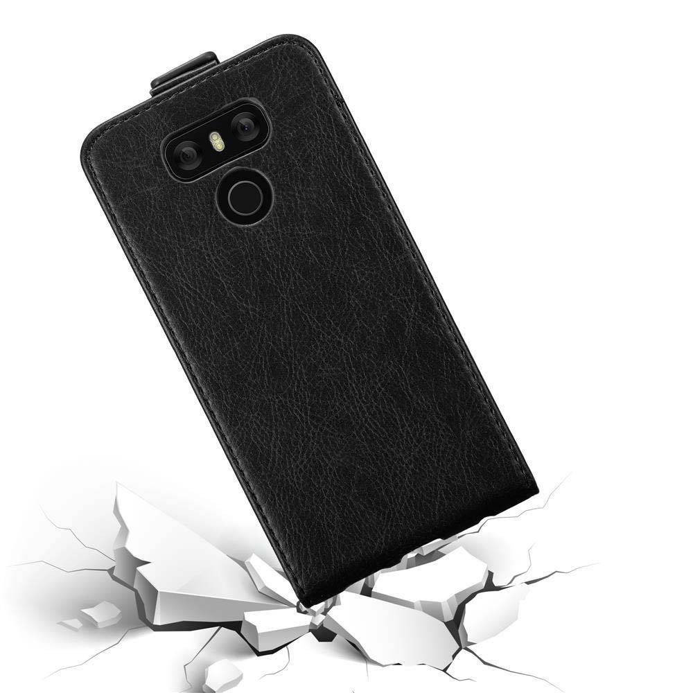 Cadorabo Hülle für LG G6 Schutz Hülle in Schwarz Flip Etui Handyhülle Case Cover