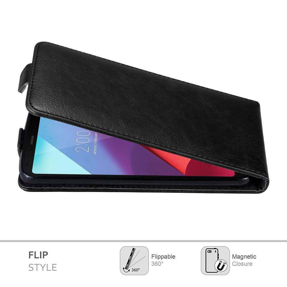 Cadorabo Hülle für LG G6 Schutz Hülle in Schwarz Flip Etui Handyhülle Case Cover