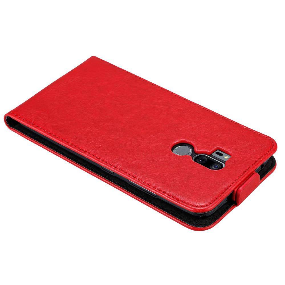 Cadorabo Hülle für LG G7 ThinQ / FIT / ONE Schutz Hülle in Rot Flip Etui Handyhülle Case Cover