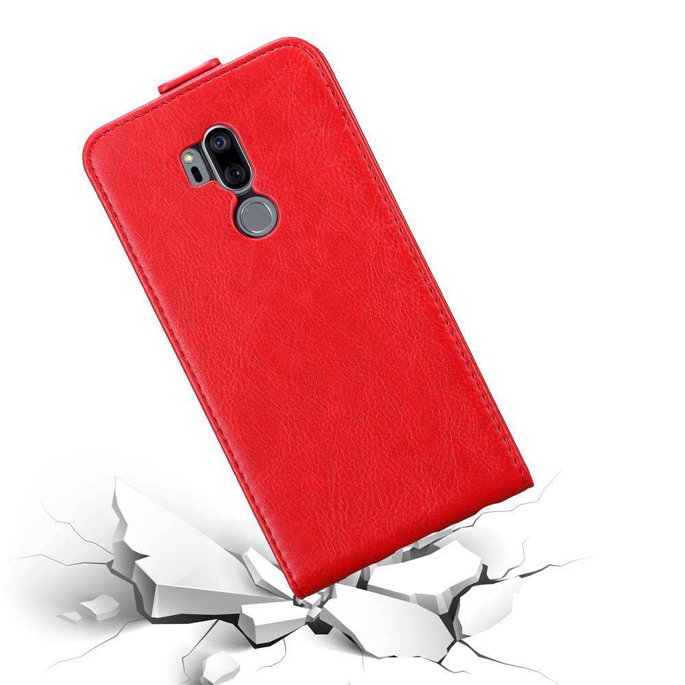 Cadorabo Hülle für LG G7 ThinQ / FIT / ONE Schutz Hülle in Rot Flip Etui Handyhülle Case Cover