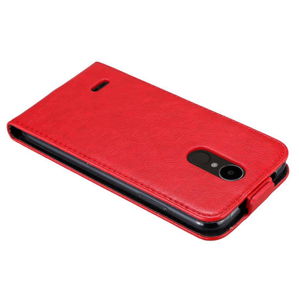 Cadorabo Hülle für LG K4 2017 Schutz Hülle in Rot Flip Etui Handyhülle Case Cover