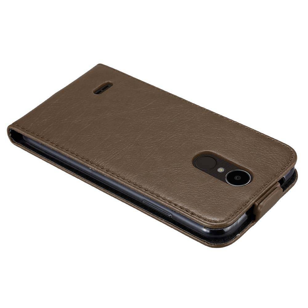 Cadorabo Hülle für LG K4 2017 Schutz Hülle in Braun Flip Etui Handyhülle Case Cover