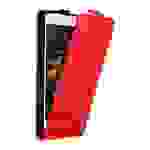 Cadorabo Hülle für LG K8 2016 Schutz Hülle in Rot Flip Etui Handyhülle Case Cover