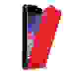 Cadorabo Hülle für LG K8 2017 Schutz Hülle in Rot Flip Etui Handyhülle Case Cover