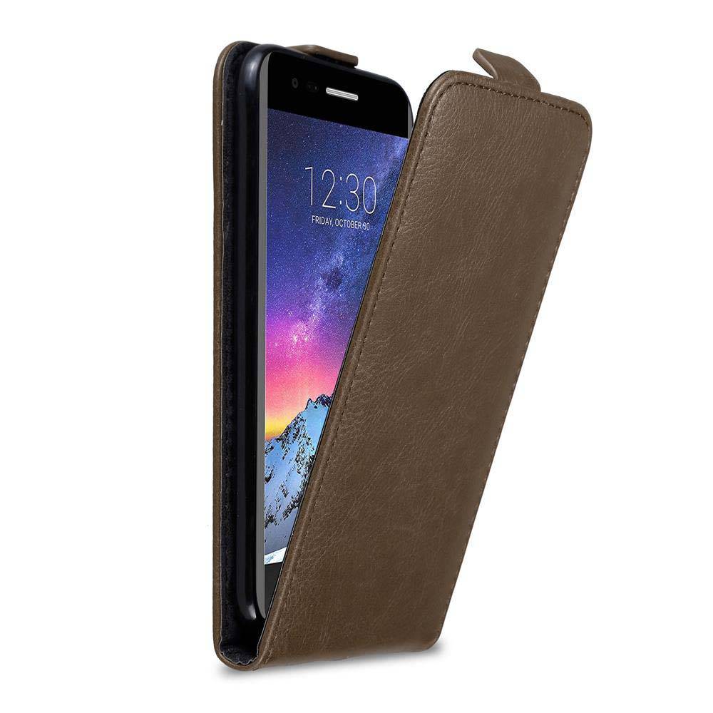 Cadorabo Hülle für LG K8 2017 Schutz Hülle in Braun Flip Etui Handyhülle Case Cover