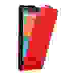 Cadorabo Hülle für LG Google NEXUS 5 Schutz Hülle in Rot Flip Etui Handyhülle Case Cover