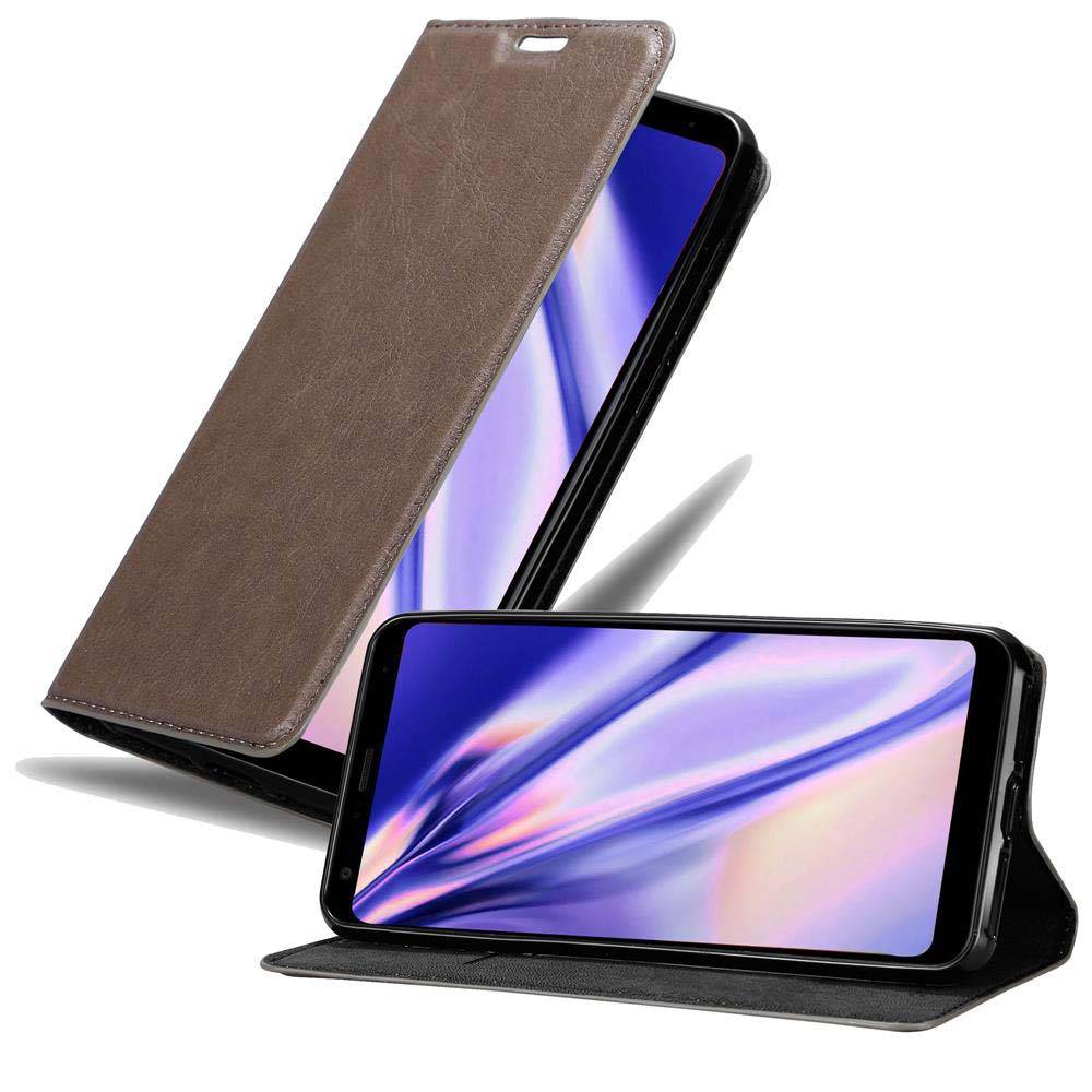 Cadorabo Hülle für LG Q STYLUS Schutz Hülle in Braun Handyhülle Etui Case Cover Magnetverschluss