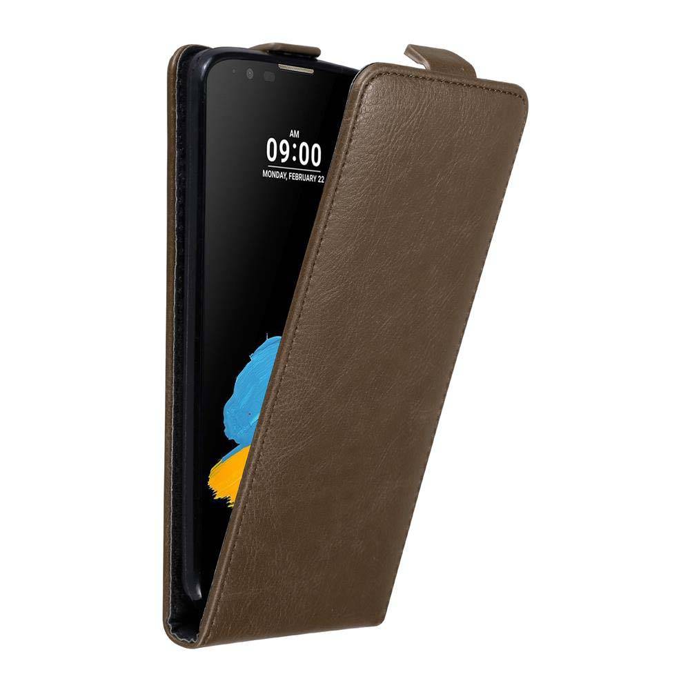 Cadorabo Hülle für LG STYLUS 2 Schutz Hülle in Braun Flip Etui Handyhülle Case Cover