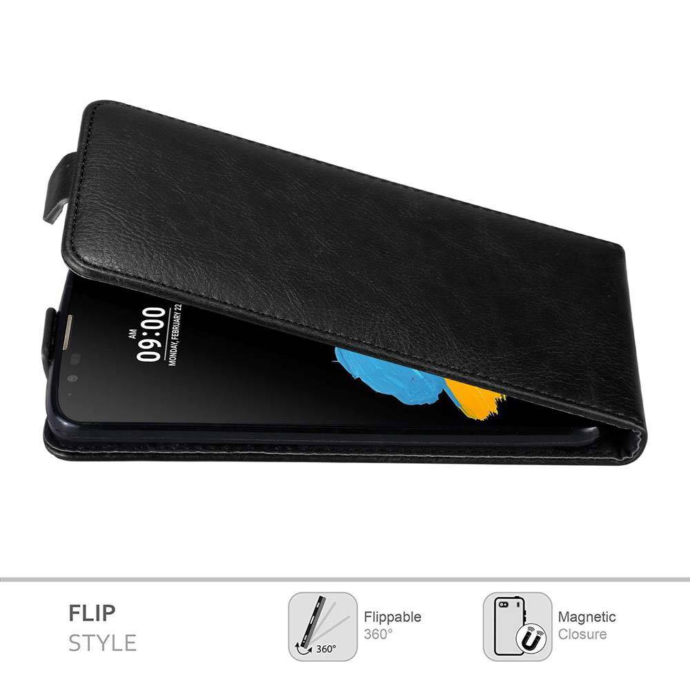Cadorabo Hülle für LG STYLUS 2 Schutz Hülle in Schwarz Flip Etui Handyhülle Case Cover