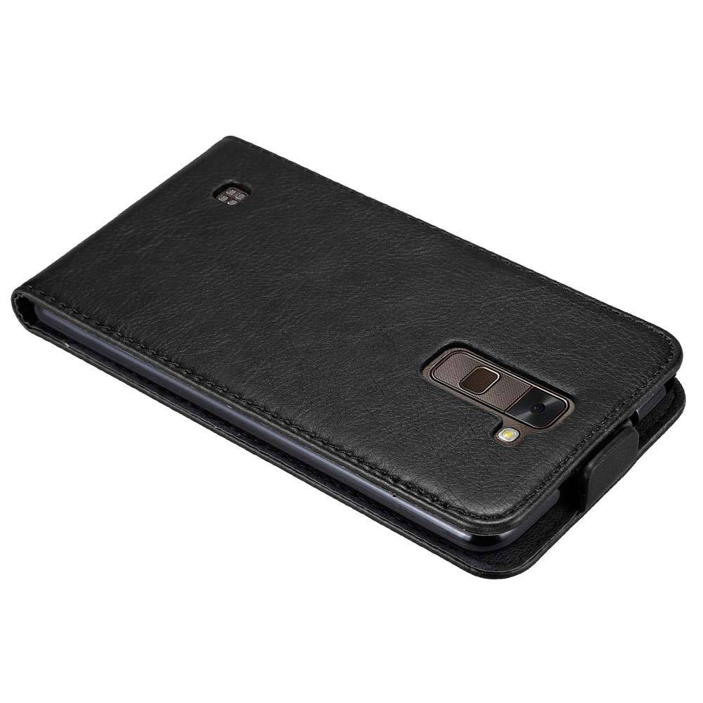 Cadorabo Hülle für LG STYLUS 2 Schutz Hülle in Schwarz Flip Etui Handyhülle Case Cover