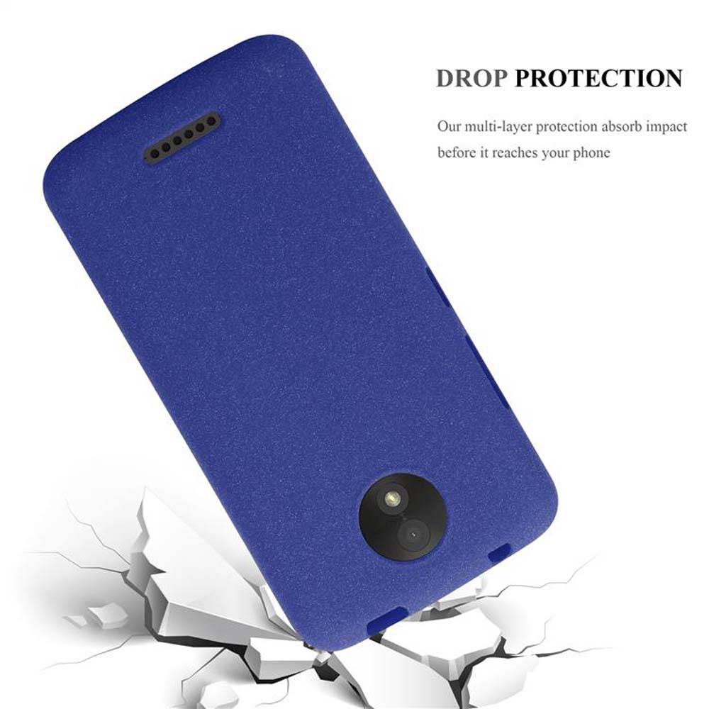 Cadorabo Schutzhülle für Motorola MOTO C Hülle in Blau Handyhülle TPU Etui Cover Case