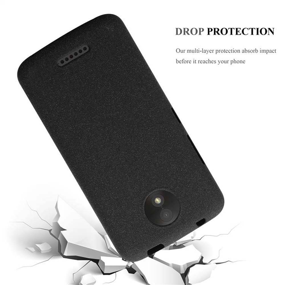 Cadorabo Schutzhülle für Motorola MOTO C Hülle in Schwarz Handyhülle TPU Etui Cover Case