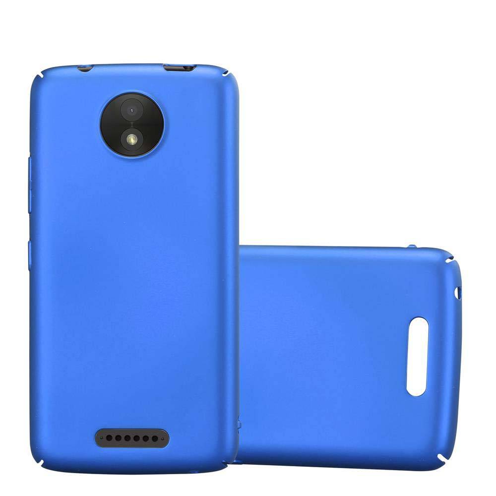 Cadorabo Hülle für Motorola MOTO C Schutzhülle in Blau Hard Case Handy Hülle Etui