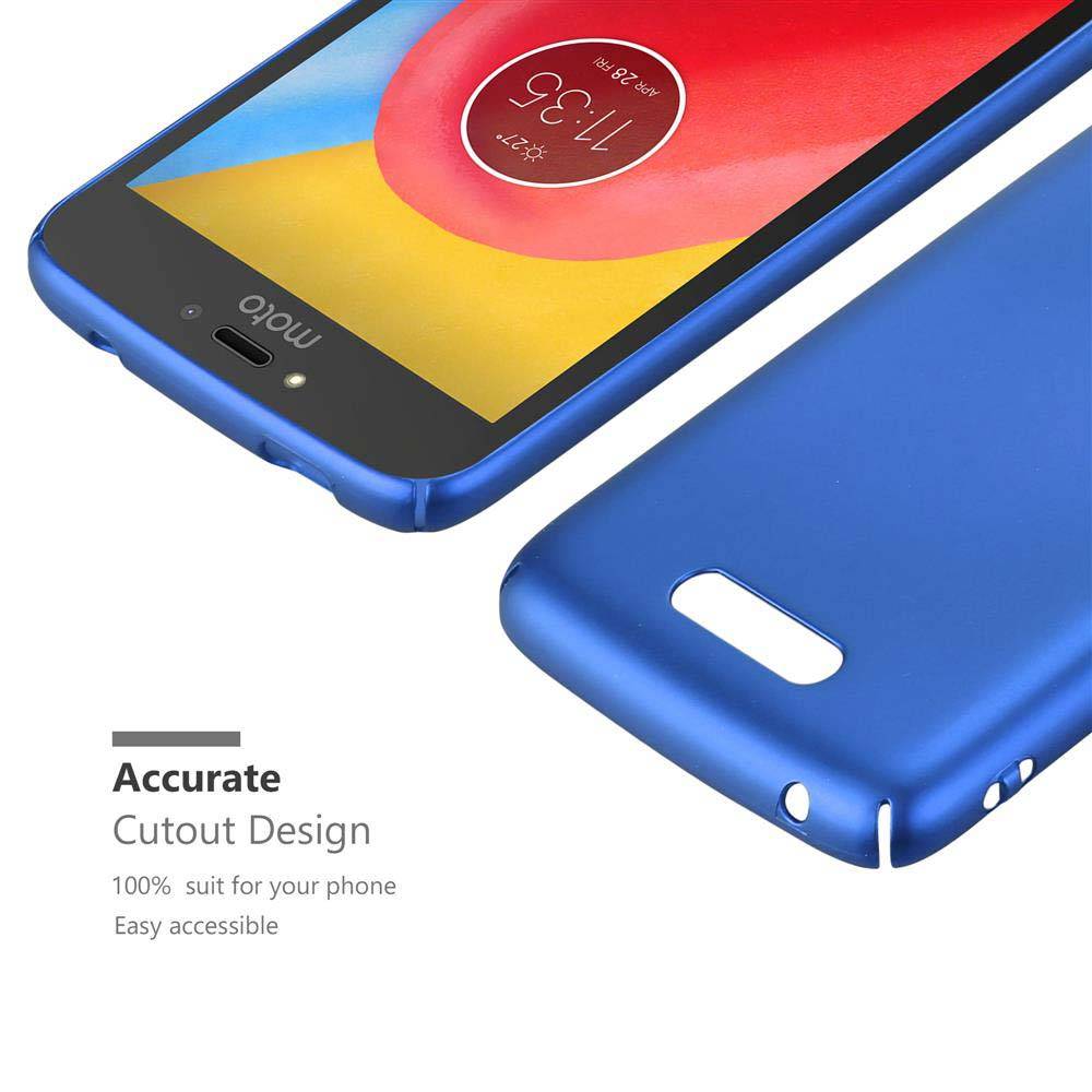 Cadorabo Hülle für Motorola MOTO C Schutzhülle in Blau Hard Case Handy Hülle Etui