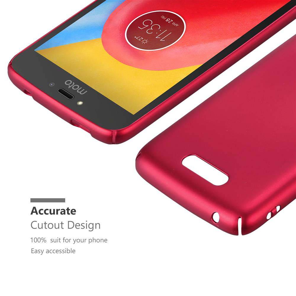 Cadorabo Hülle für Motorola MOTO C Schutzhülle in Rot Hard Case Handy Hülle Etui