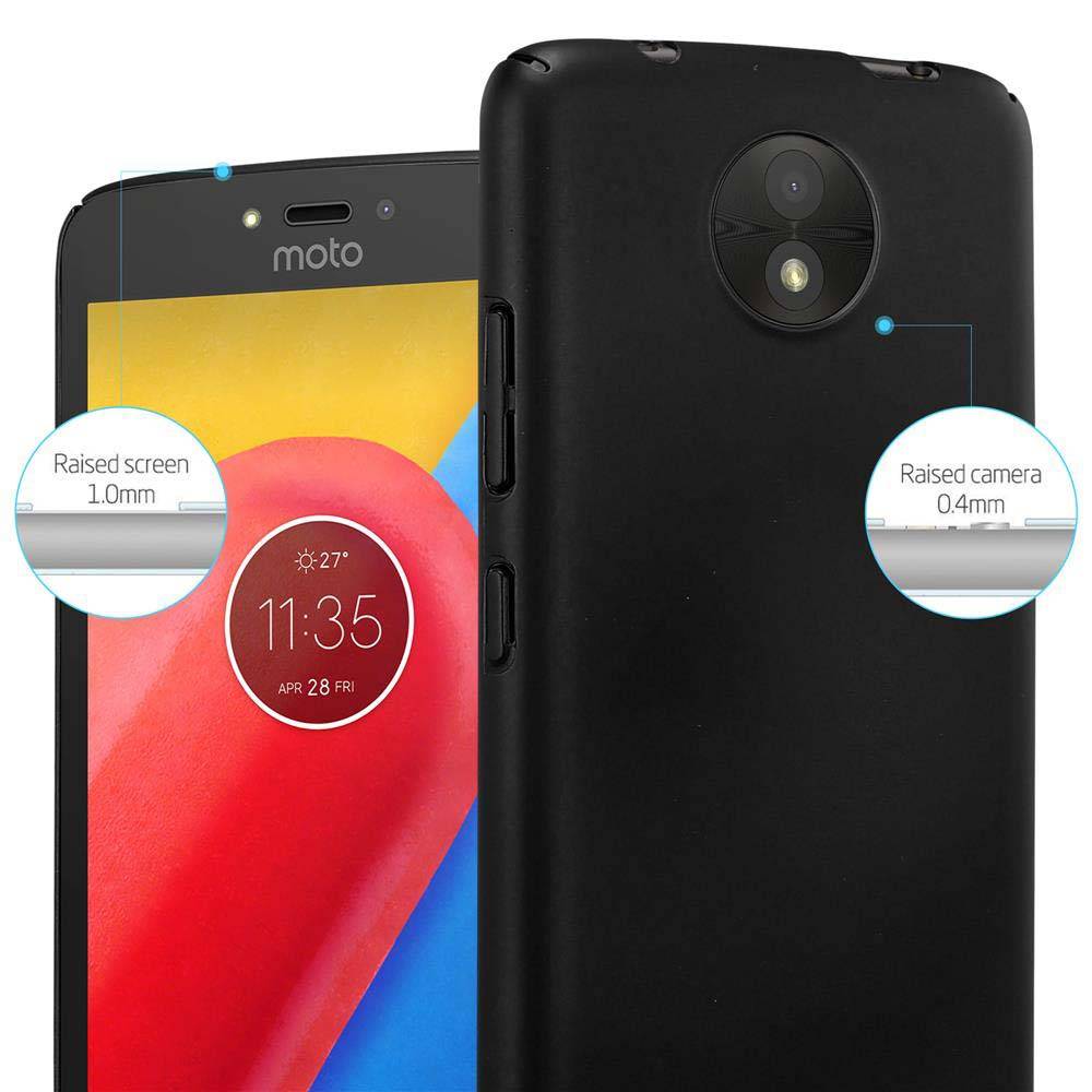 Cadorabo Hülle für Motorola MOTO C Schutzhülle in Schwarz Hard Case Handy Hülle Etui