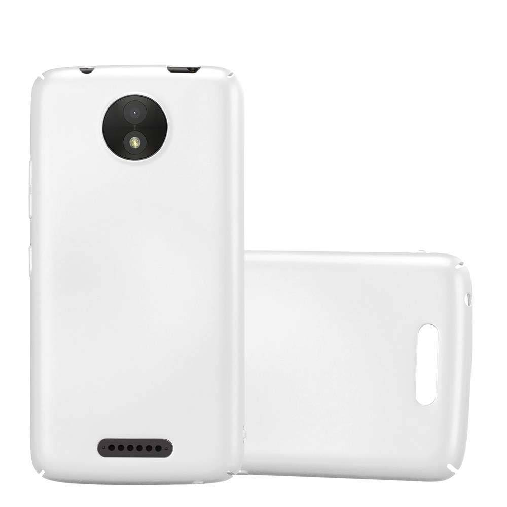 Cadorabo Hülle für Motorola MOTO C Schutzhülle in Silber Hard Case Handy Hülle Etui