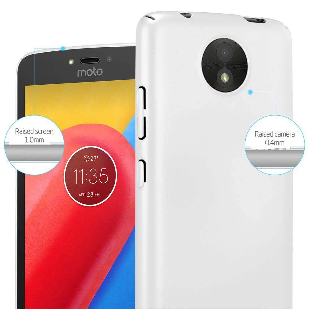 Cadorabo Hülle für Motorola MOTO C Schutzhülle in Silber Hard Case Handy Hülle Etui