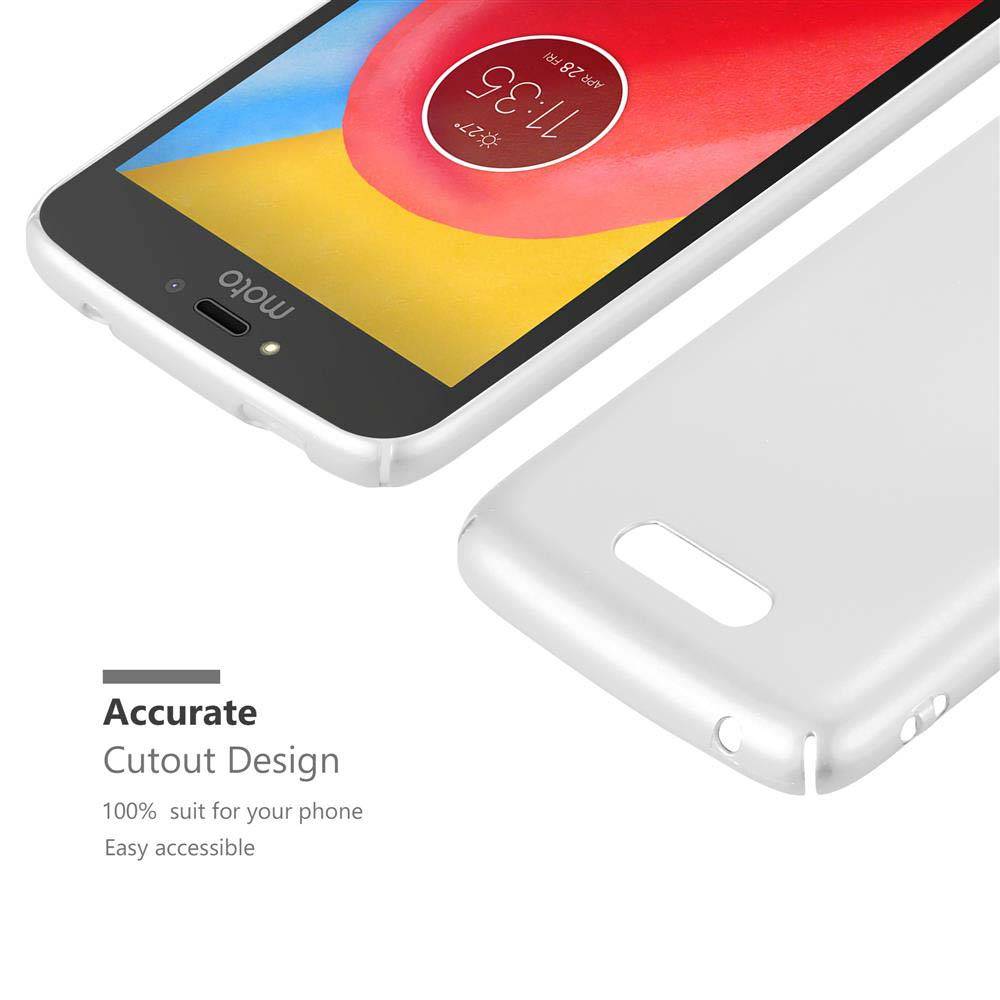Cadorabo Hülle für Motorola MOTO C Schutzhülle in Silber Hard Case Handy Hülle Etui