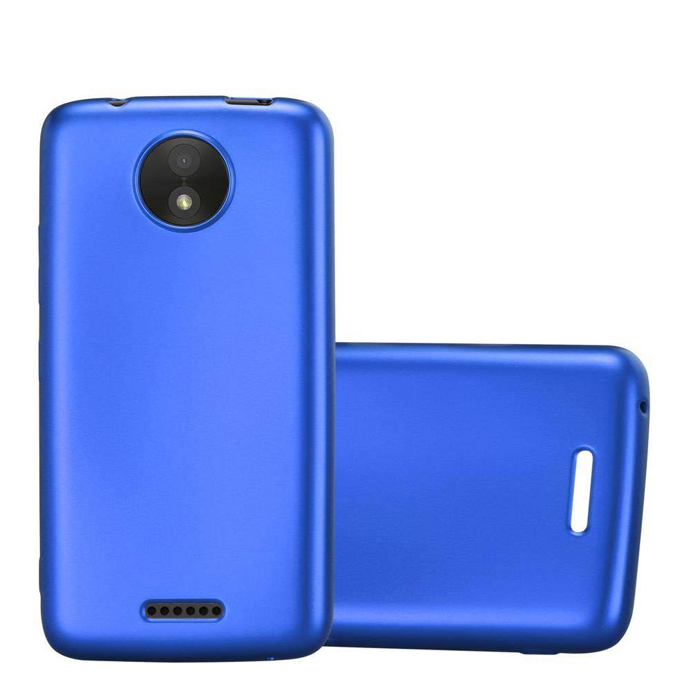 Cadorabo Schutzhülle für Motorola MOTO C Hülle in Blau Handyhülle TPU Silikon Etui Cover Case