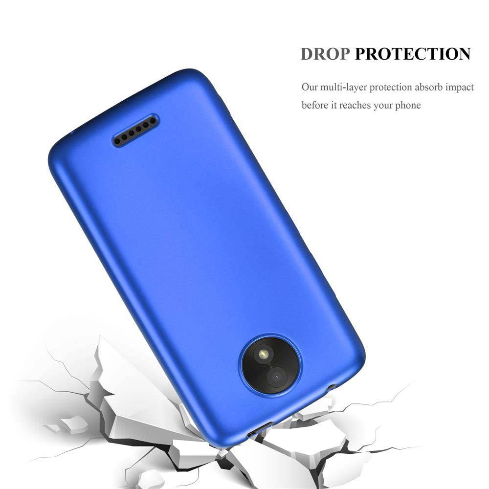Cadorabo Schutzhülle für Motorola MOTO C Hülle in Blau Handyhülle TPU Silikon Etui Cover Case
