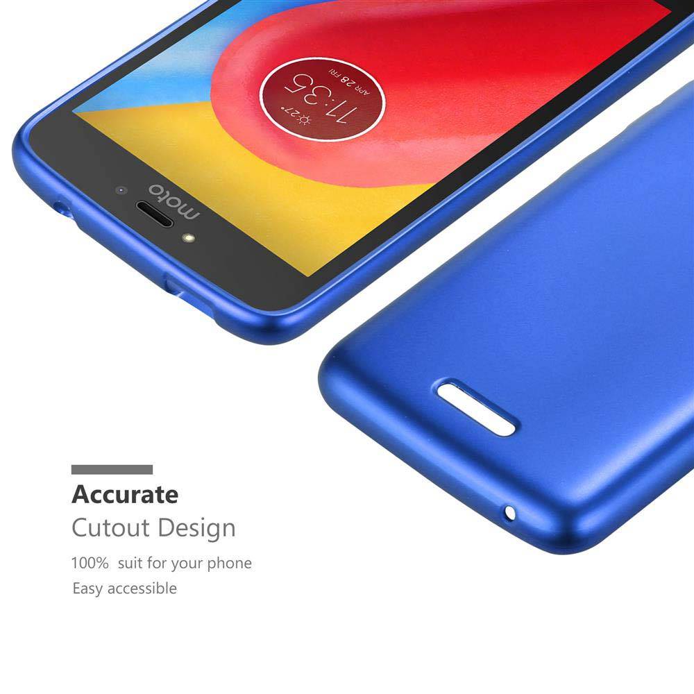 Cadorabo Schutzhülle für Motorola MOTO C Hülle in Blau Handyhülle TPU Silikon Etui Cover Case