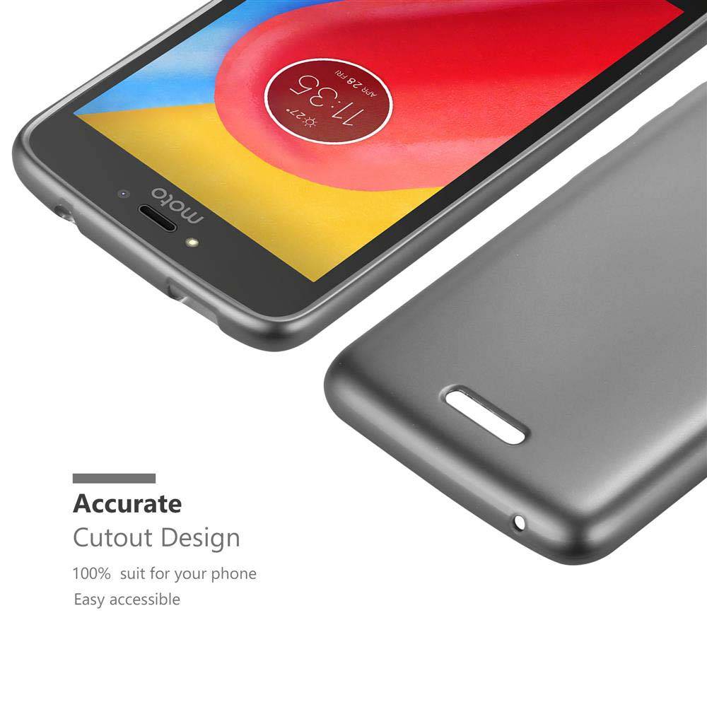 Cadorabo Schutzhülle für Motorola MOTO C Hülle in Grau Handyhülle TPU Silikon Etui Cover Case