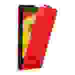 Cadorabo Hülle für Motorola MOTO C PLUS Schutz Hülle in Rot Flip Etui Handyhülle Case Cover
