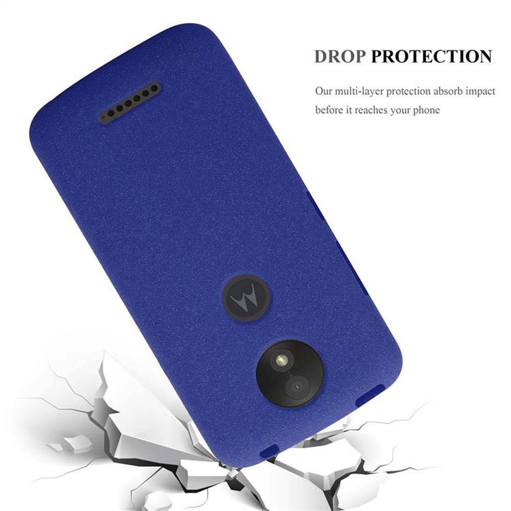 Cadorabo Schutzhülle für Motorola MOTO C PLUS Hülle in Blau Handyhülle TPU Etui Cover Case