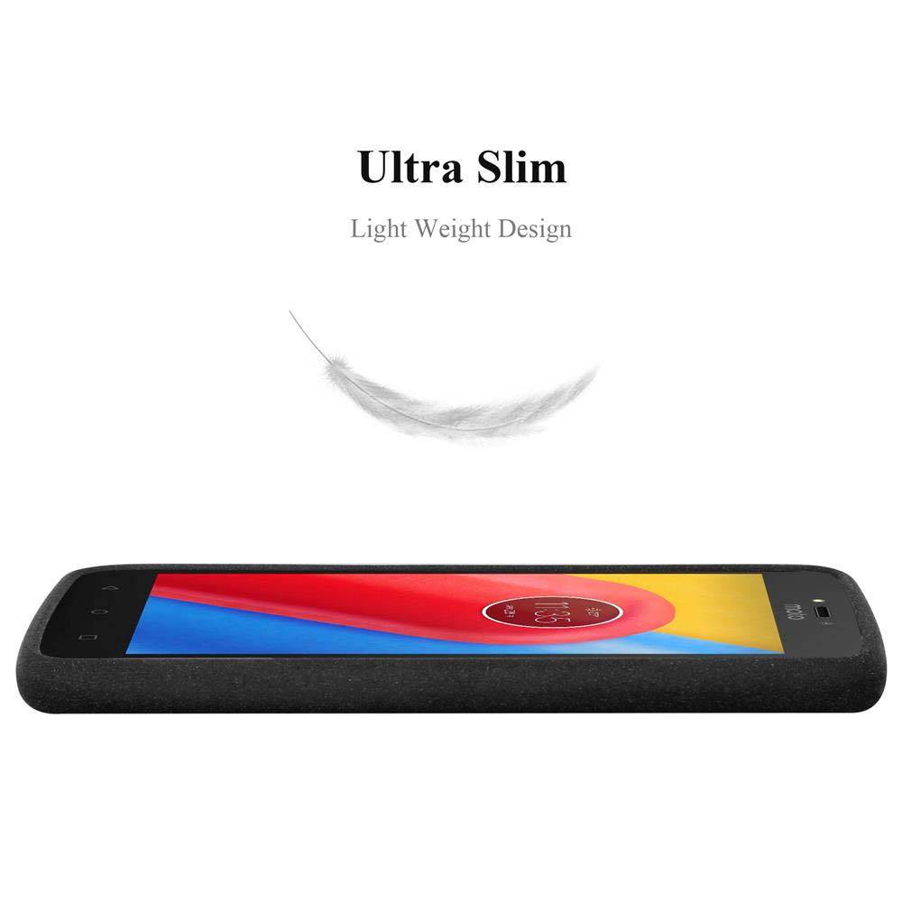 Cadorabo Schutzhülle für Motorola MOTO C PLUS Hülle in Schwarz Handyhülle TPU Etui Cover Case