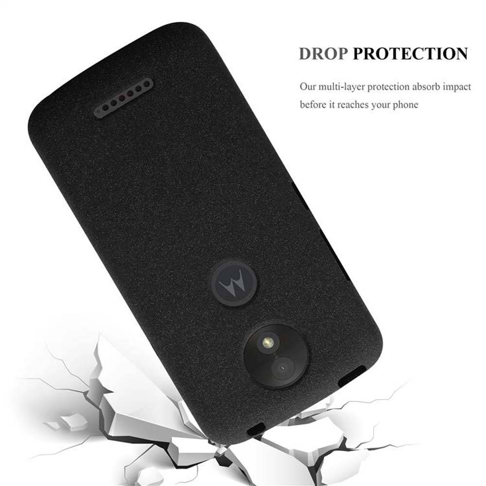 Cadorabo Schutzhülle für Motorola MOTO C PLUS Hülle in Schwarz Handyhülle TPU Etui Cover Case
