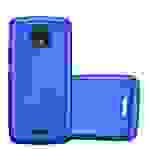 Cadorabo Schutzhülle für Motorola MOTO C PLUS Hülle in Blau Handyhülle TPU Silikon Etui Cover Case
