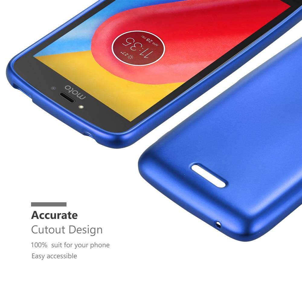 Cadorabo Schutzhülle für Motorola MOTO C PLUS Hülle in Blau Handyhülle TPU Silikon Etui Cover Case