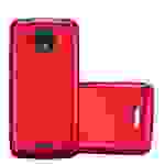 Cadorabo Schutzhülle für Motorola MOTO C PLUS Hülle in Rot Handyhülle TPU Silikon Etui Cover Case