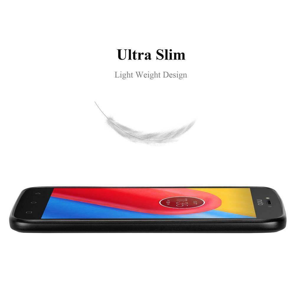 Cadorabo Schutzhülle für Motorola MOTO C PLUS Hülle in Schwarz Handyhülle TPU Silikon Etui Cover Case