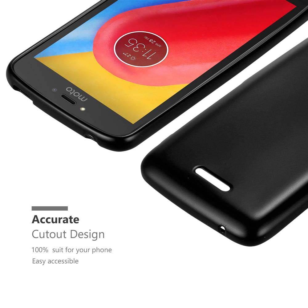 Cadorabo Schutzhülle für Motorola MOTO C PLUS Hülle in Schwarz Handyhülle TPU Silikon Etui Cover Case