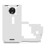 Cadorabo Schutzhülle für Motorola MOTO C PLUS Hülle in Silber Handyhülle TPU Silikon Etui Cover Case