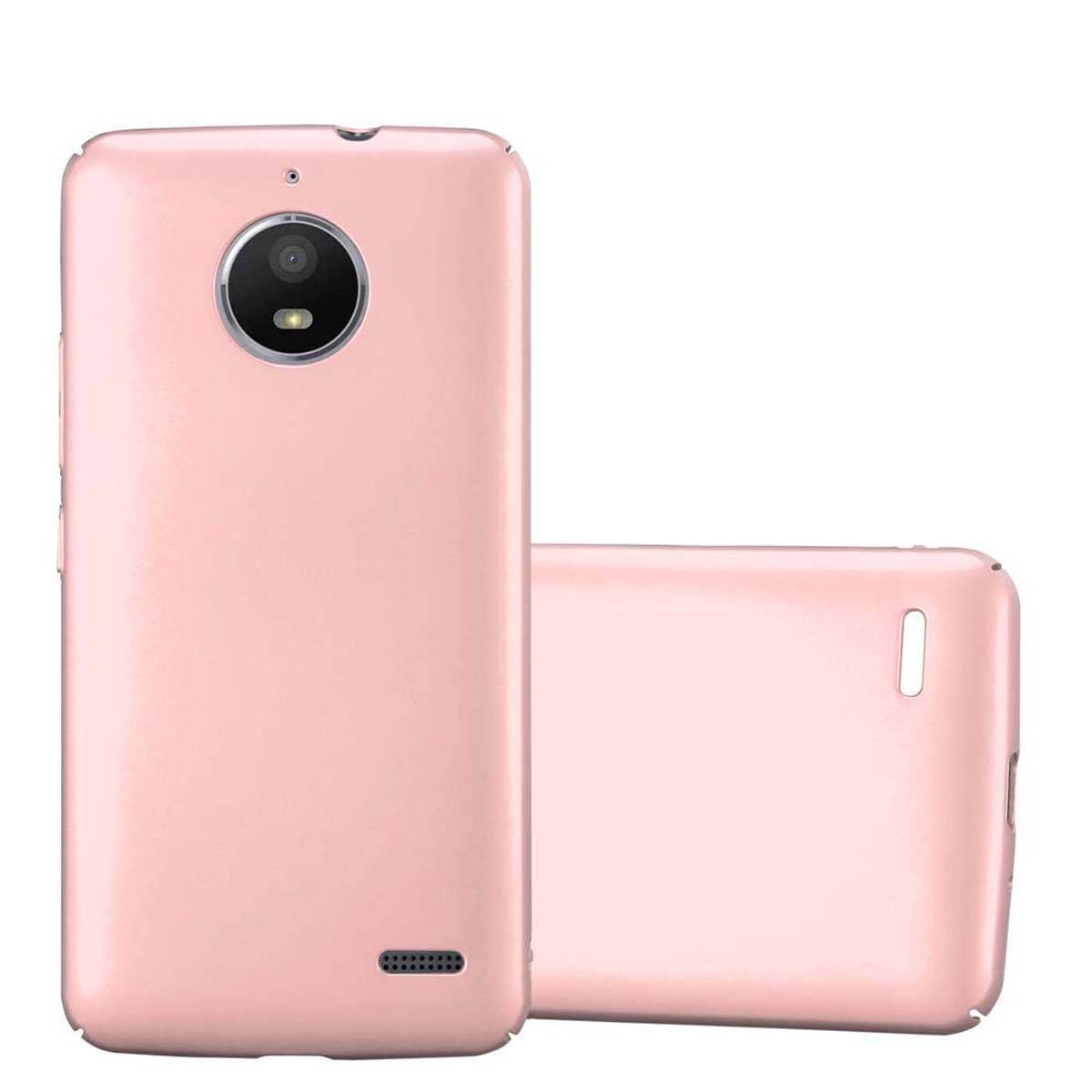Cadorabo Hülle für Motorola MOTO E4 Schutzhülle in Rosa Hard Case Handy Hülle Etui