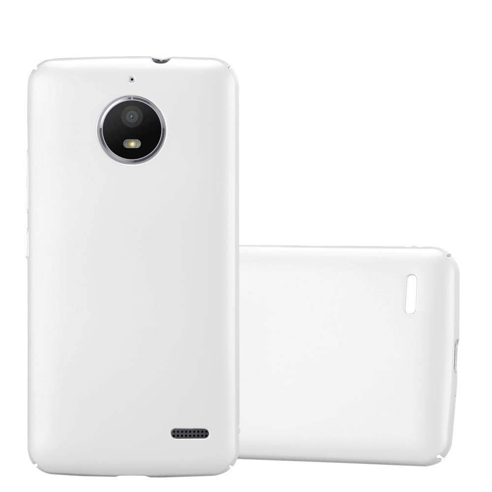 Cadorabo Hülle für Motorola MOTO E4 Schutzhülle in Silber Hard Case Handy Hülle Etui