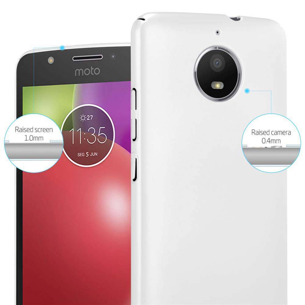 Cadorabo Hülle für Motorola MOTO E4 Schutzhülle in Silber Hard Case Handy Hülle Etui