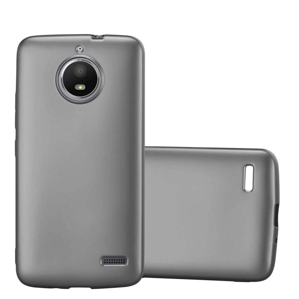 Cadorabo Schutzhülle für Motorola MOTO E4 Hülle in Grau Handyhülle TPU Silikon Etui Cover Case