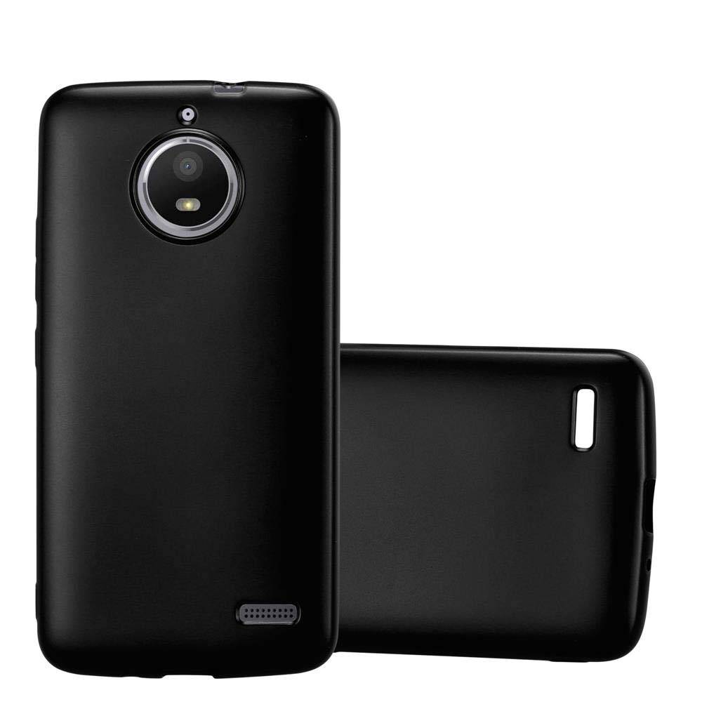 Cadorabo Schutzhülle für Motorola MOTO E4 Hülle in Schwarz Handyhülle TPU Silikon Etui Cover Case