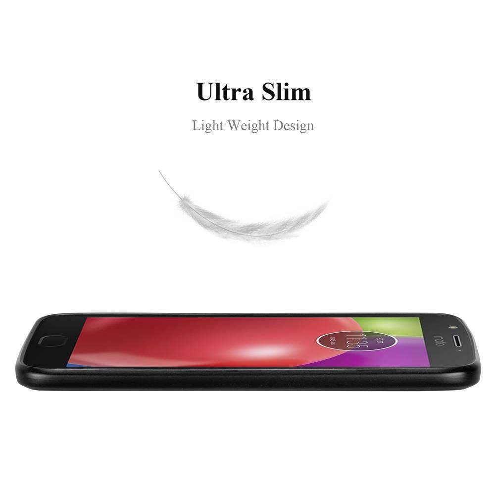 Cadorabo Schutzhülle für Motorola MOTO E4 Hülle in Schwarz Handyhülle TPU Silikon Etui Cover Case