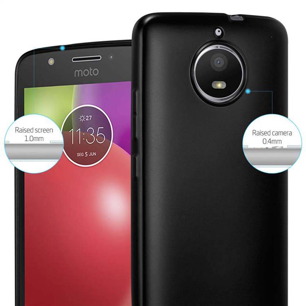 Cadorabo Schutzhülle für Motorola MOTO E4 Hülle in Schwarz Handyhülle TPU Silikon Etui Cover Case