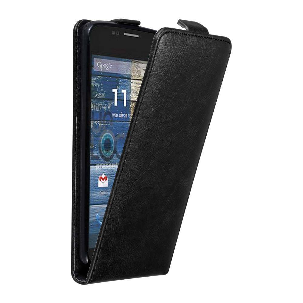Cadorabo Hülle für Motorola MOTO G2 Schutz Hülle in Schwarz Flip Etui Handyhülle Case Cover