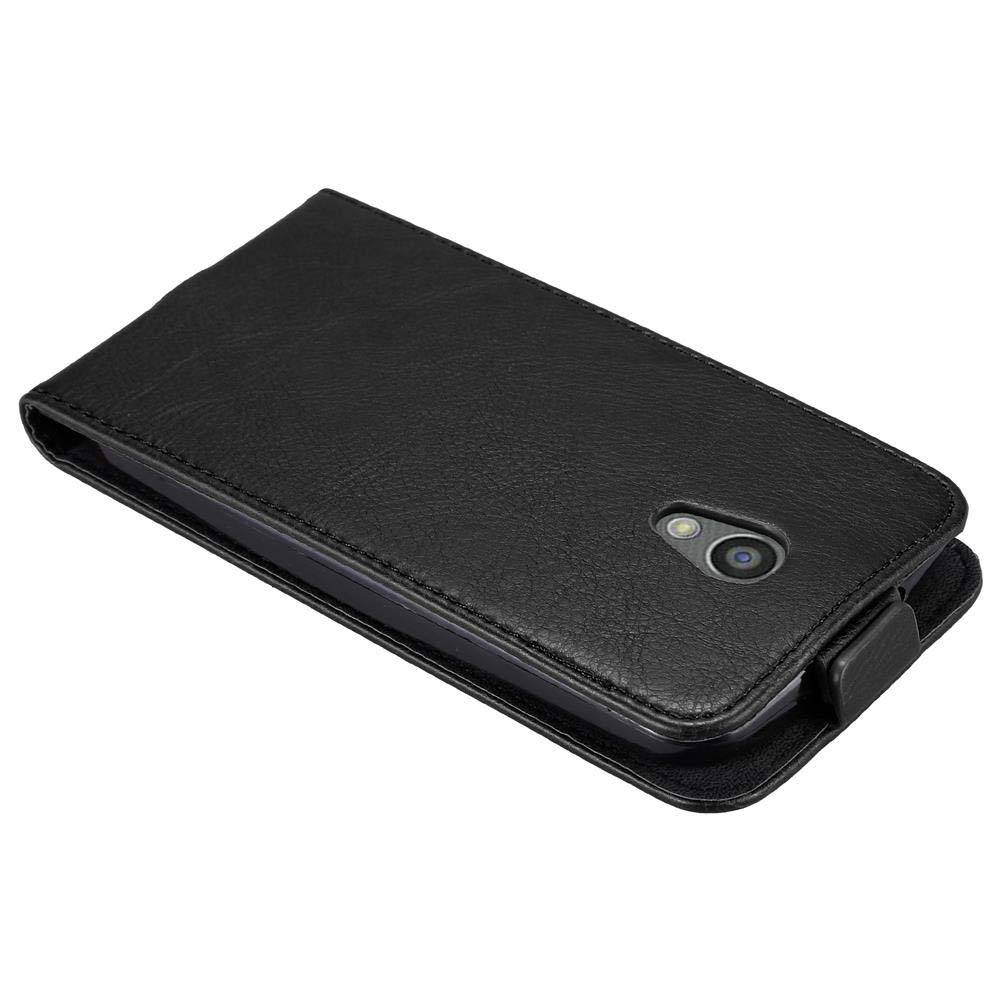Cadorabo Hülle für Motorola MOTO G2 Schutz Hülle in Schwarz Flip Etui Handyhülle Case Cover