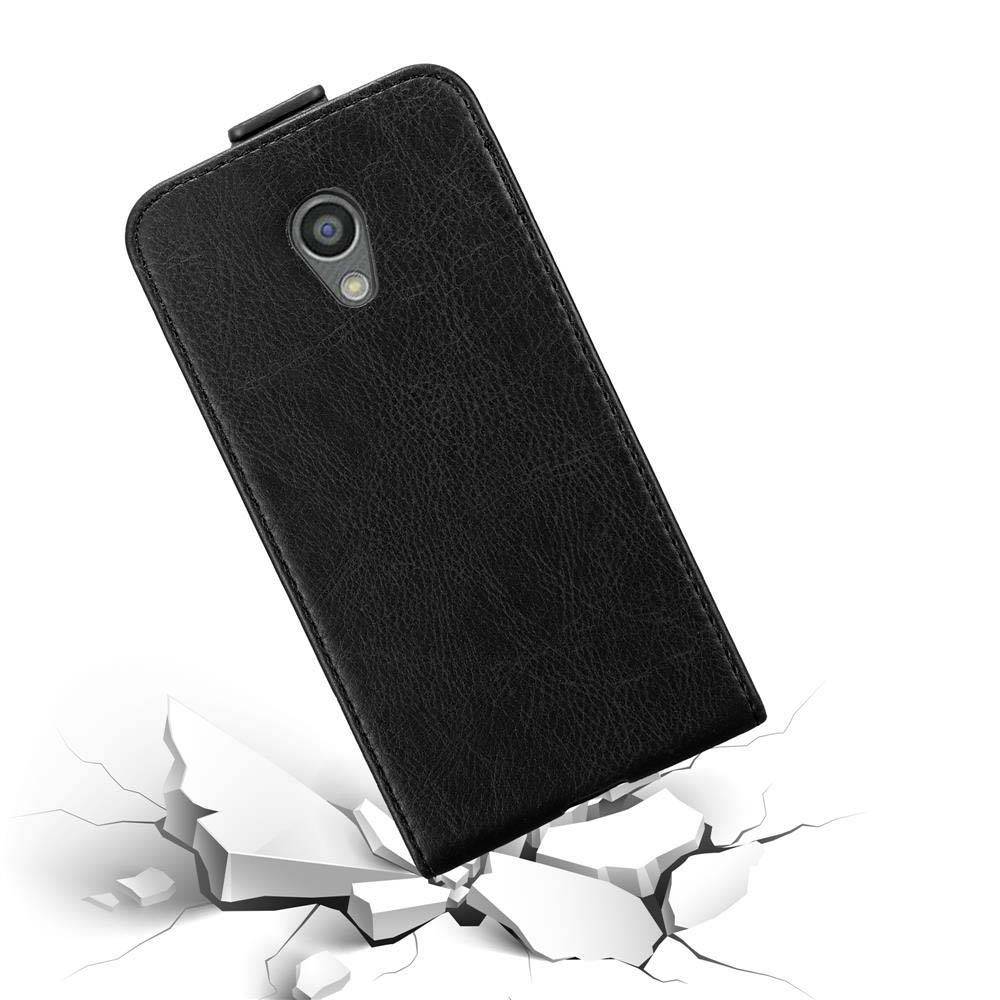 Cadorabo Hülle für Motorola MOTO G2 Schutz Hülle in Schwarz Flip Etui Handyhülle Case Cover