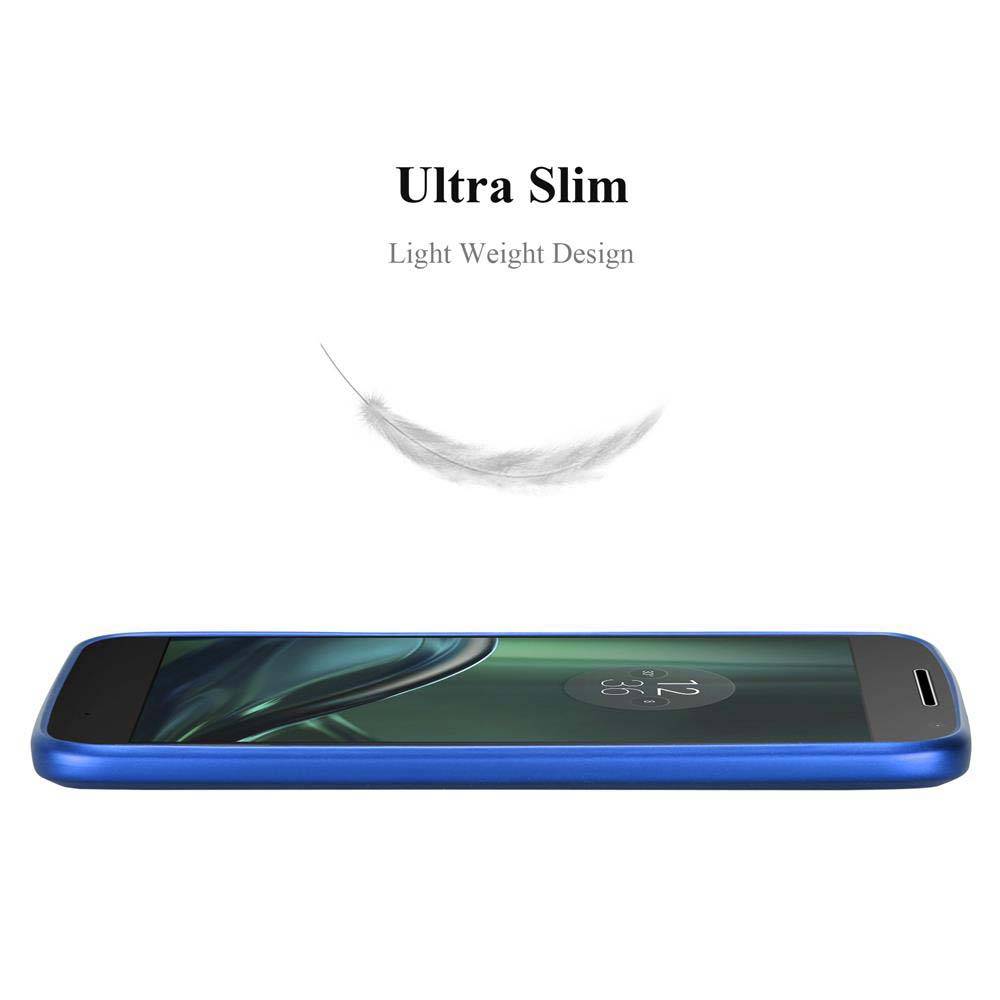 Cadorabo Schutzhülle für Motorola MOTO G4 PLAY Hülle in Blau Handyhülle TPU Silikon Etui Cover Case