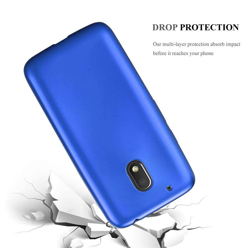 Cadorabo Schutzhülle für Motorola MOTO G4 PLAY Hülle in Blau Handyhülle TPU Silikon Etui Cover Case