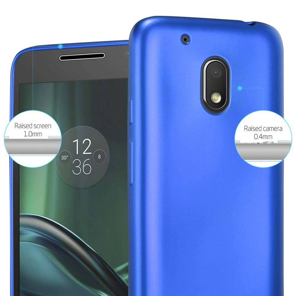 Cadorabo Schutzhülle für Motorola MOTO G4 PLAY Hülle in Blau Handyhülle TPU Silikon Etui Cover Case